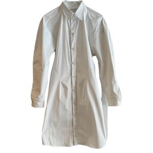 White Button-Up Shirt Dress